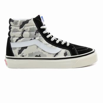 Vans Anaheim Factory Sk8-Hi 38 DX - Naisten Korkeavartiset tennarit - Camo/Harmaat